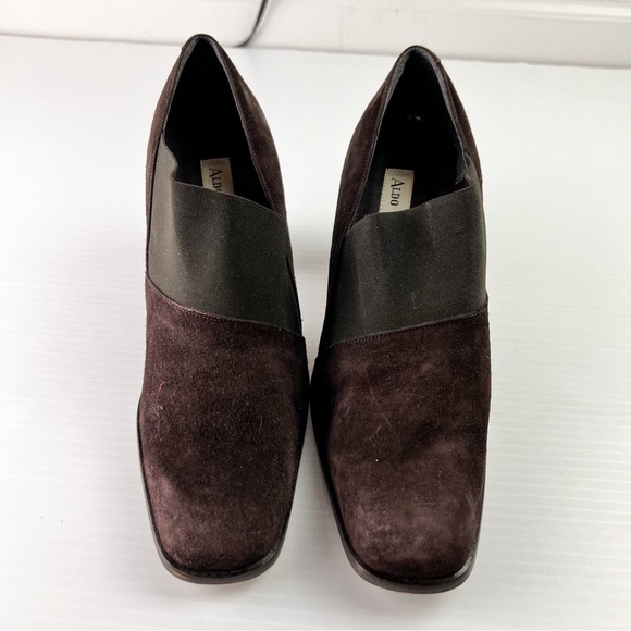 Aldo Chelini Slip On Clogs Heels Shoes womens Size 9 Brown Suede Pump - Picture 6 of 11